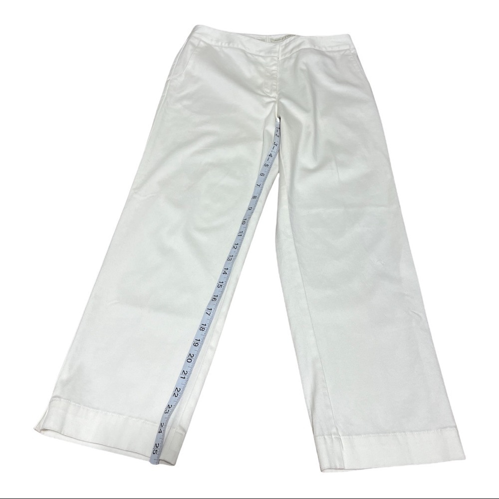 J.Jill white Cotton Genuine Fit at Waist Pants Size 6 - Picture 9 of 9